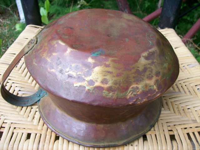 Dovetailed Copper Chamber Pot Hand-Wrought 7.5
