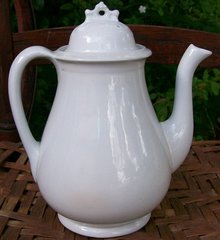 English White Ironstone Teapot: William Taylor Ca. 1860