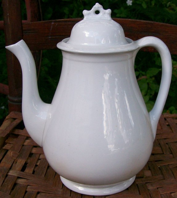 English White Ironstone Teapot: William Taylor Ca. 1860