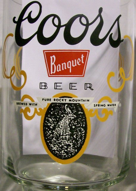 Coors Banquet Beer Advertising Tumblers 32 Oz. Pair 1970's