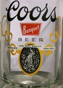 Coors Banquet Beer Advertising Tumblers 32 Oz. Pair 1970's