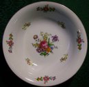 Occupied Japan Porcelain Serving Bowl Dresden-Style Florals 9
