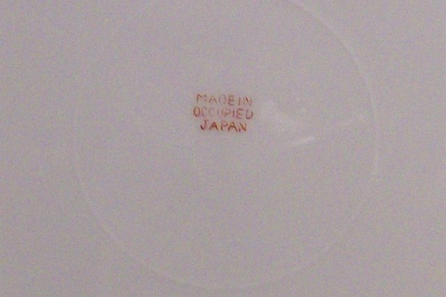 Occupied Japan Porcelain Serving Bowl Dresden-Style Florals 9