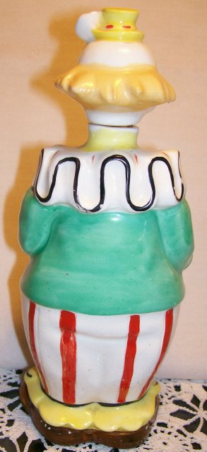 Clown w/Lantern Figural Ceramic Liquor Decanter 1950's Bar-Ware 8