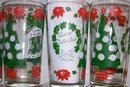 1950's-60's Christmas Holiday Glass Tumbler Set