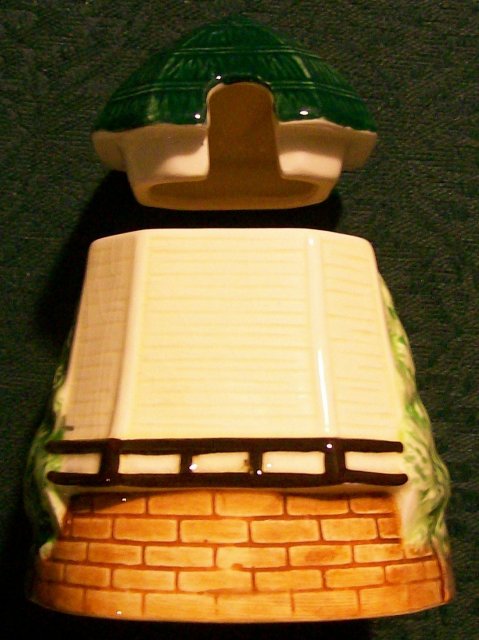 Figural Windmill Sugar/Honey/Jam Pot 1930's Japan Ceramic 4.25