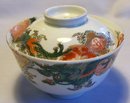 Japanese Covered Rice Bowl Set: Circa 1900