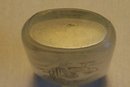 Antique Chinese Reverse Painted Glass Snuff Bottle Bird with Rocks/Vases