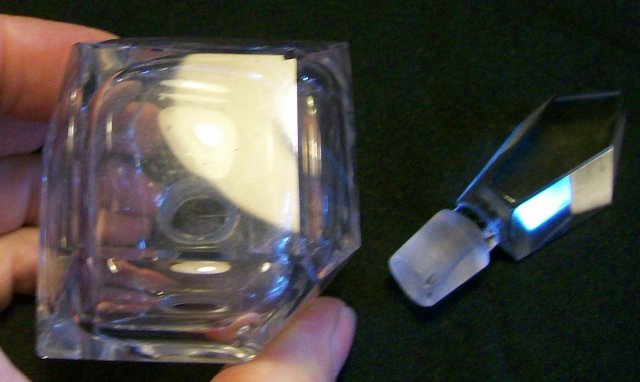 Clear Cut Crystal Perfume with Ground Stopper