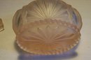 Pink Satin Glass Perfume with Ground Stopper