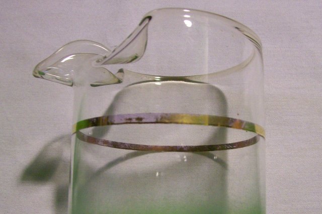 West Virginia Specialty Glass Green Blendo Beverage Set 1950s