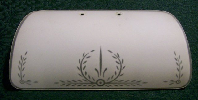 Bent Glass Shade for Desk Lamp Frosted Federal Design 11.75