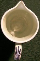 French Faience Ceramic Pitcher: