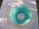 Libbey Frosted Glass Salad Set: Turquoise
