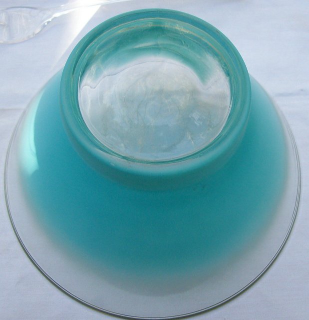 Libbey Frosted Glass Salad Set: Turquoise