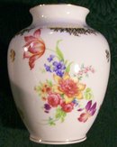 Plankenhammer Dresden-style Bavarian Ceramic Vase Multicolor 5 7/8