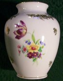 Plankenhammer Dresden-style Bavarian Ceramic Vase Multicolor 5 7/8