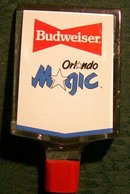 Budweiser/Orlando Magic Advertising Beer Tap Handle Acrylic RW&B