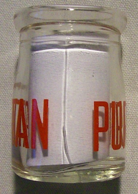 Puritan Dairy Advertising Glass Creamer Amboy NJ 1950s 2