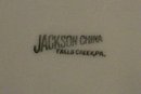 Jackson China Grill Plate Airbrushed Duck/Cattails Restaurant Ware 1946-51 Burgundy