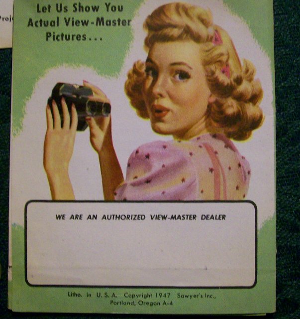 1940s Sawyer Deluxe Viewmaster Viewer in Box w/Extras Black Bakelite