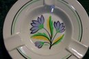 Spode-Copeland Ceramic Ashtray Pair: 1930's Art Deco Flowers