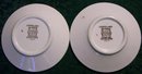 Spode-Copeland Ceramic Ashtray Pair: 1930's Art Deco Flowers