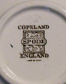 Spode-Copeland Ceramic Ashtray Pair: 1930's Art Deco Flowers