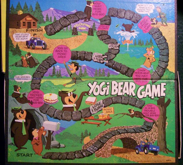 Milton Bradley Yogi Bear Board Game 1971 Complete