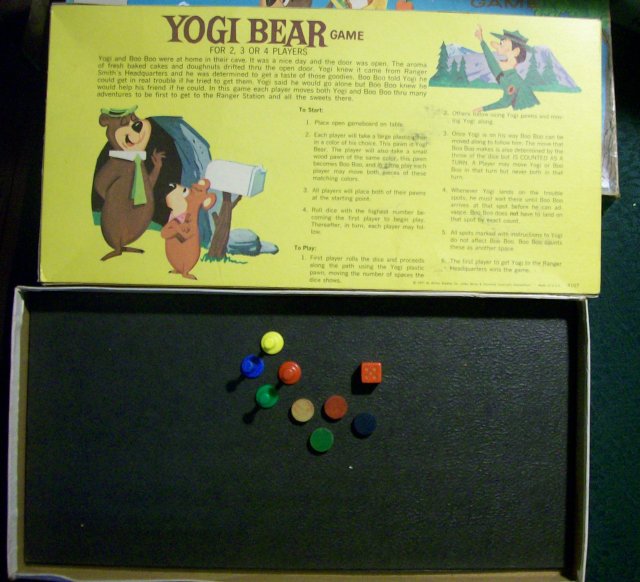 Milton Bradley Yogi Bear Board Game 1971 Complete