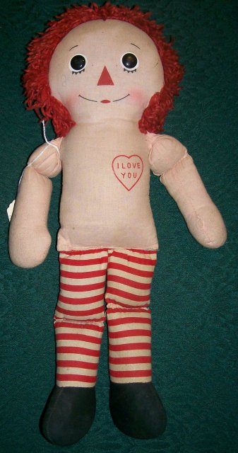 Raggedy Andy Cloth Doll by Knickerbocker 1950's-60's 15