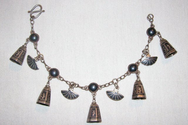 Siam Sterling Bracelet: Bells & Fans