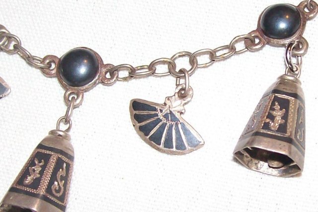 Siam Sterling Bracelet: Bells & Fans