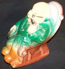 Vinyl Plastic Bank Old Man in Rocking Chair 1960's