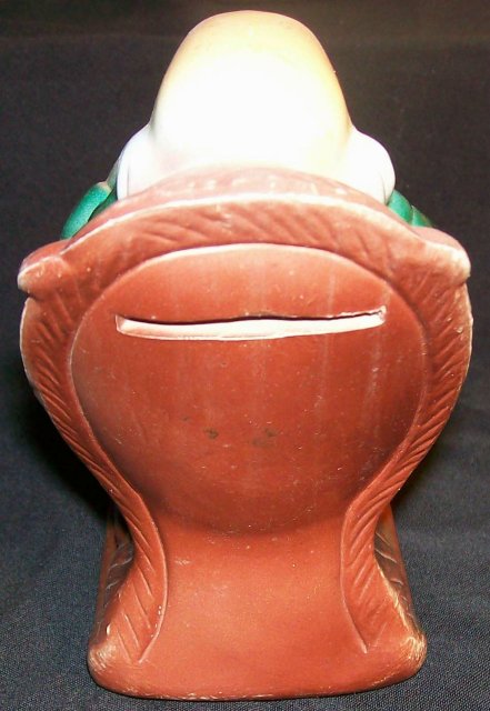 Vinyl Plastic Bank Old Man in Rocking Chair 1960's