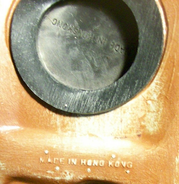 Vinyl Plastic Bank Old Man in Rocking Chair 1960's