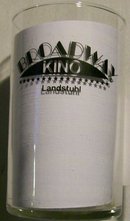Coca-Cola Advertising Glass Tumbler Broadway Kino/Landstuhl Germany 4