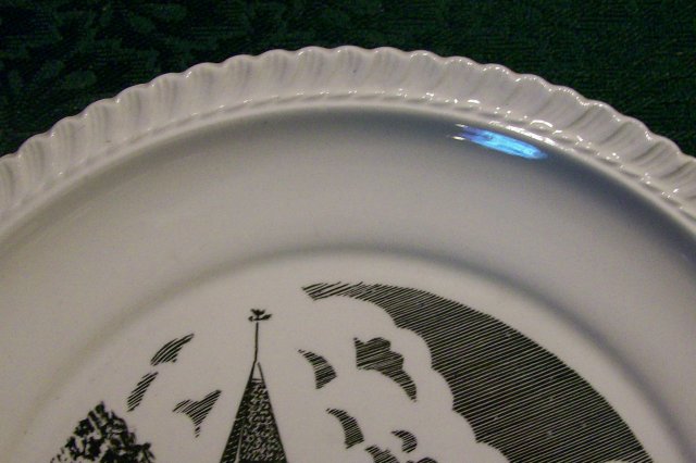 Berea Lutheran Church Pennsylvania Ceramic Plate Harker Pottery 1940s-50s