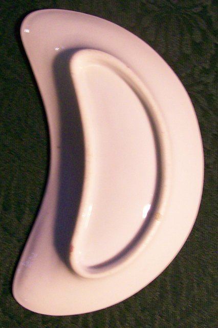 1800's Bone Dish: Hand-painted Flowers
