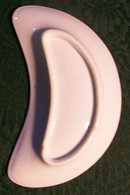 1800's Bone Dish: Hand-painted Flowers