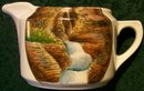 Minnehaha Falls Souvenir Ceramic Creamer Watkins Glen NY 2 3/8