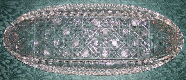 Brilliant Cut Glass Celery Tray Ca. 1900