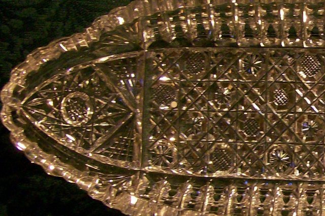 Brilliant Cut Glass Celery Tray Ca. 1900