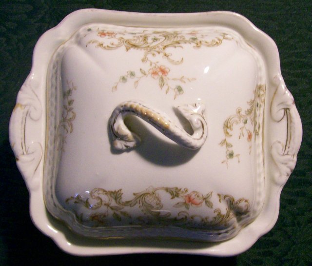 Royal Vitreous Ceramic Covered Butter Dish Maddock & Sons England 1880-96