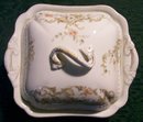 Royal Vitreous Ceramic Covered Butter Dish Maddock & Sons England 1880-96