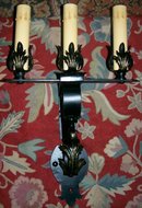 Wrought Iron Sconce Set of 3: Early 1900's