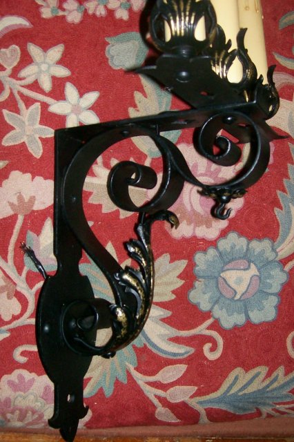 Wrought Iron Sconce Set of 3: Early 1900's