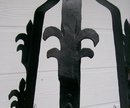Hand Wrought Iron Chandelier with Fleur-de-lis Decoration