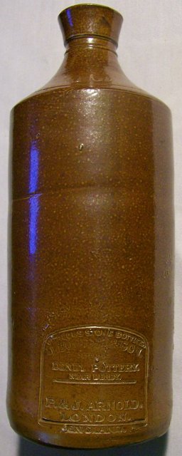 Bourne/Denby Stoneware Master Ink Bottle Quart Ca. 1862
