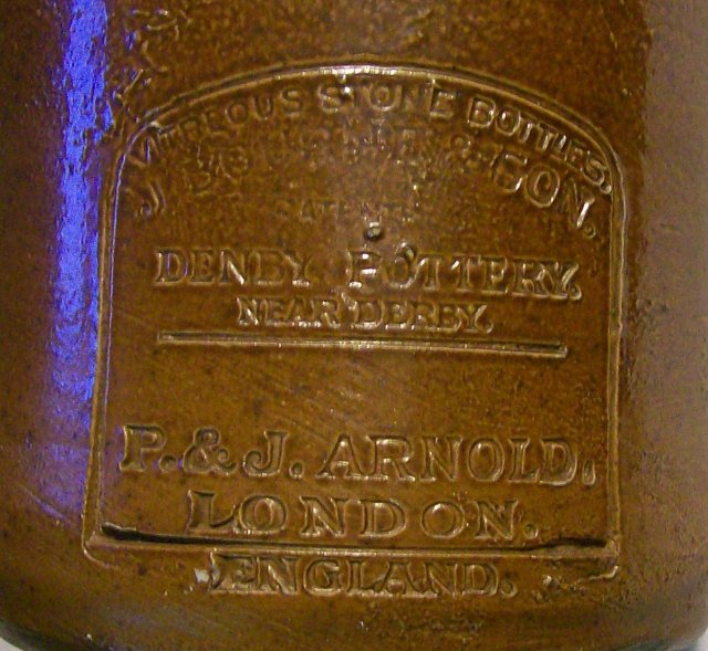 Bourne/Denby Stoneware Master Ink Bottle Quart Ca. 1862